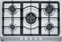 Franke 106.0459.731 Piano Cottura 5 Fuochi a Gas Larghezza 75 cm in Acciaio Inox