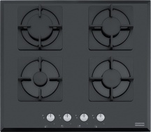 Franke 106.0489.940 Piano Cottura 4 Fuochi a Gas Larghezza 60 cm in Vetro Nero