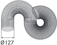 Franke 112.0040.371 Tubo Flessibile Circolare per Cappa Aspirante � 127 mm