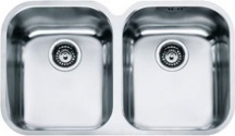 Franke 5290650 Lavello Cucina 2 Vasche Sottotop Incasso 76 cm Acciaio  AMX 120