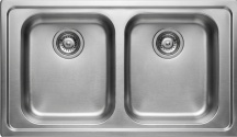 Franke 101.0356.666 Lavello Cucina 2 Vasche Incasso 86 cm Acciaio Finitura Satinato SRX620-86