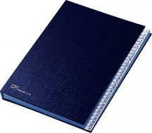 Fraschini 643-EB Numerical Folder Finta Pelle Blu 240 X 340 mm