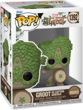 Funko 79515 Pop! Marvel: WAG Captain America We Are Groot Action Figure 3+