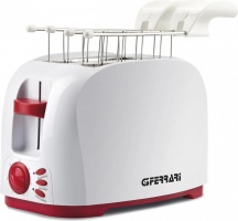 G3 Ferrari G10179 Tostapane 2 Fette 800W Pinze Inox 8 Livelli di Cottura Rosso