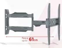 GBS Elettronica ELB-2642EXTRA Supporto TV Parete Girevole 26" a 42" 40Kg VESA