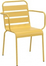GDLC FLY COLORS GI Sedia per Esterni Acciaio 52x56x82 cm Giallo Fly Colors