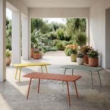 GDLC FLY COLORS TER Tavolo da Giardino Rettangolare Acciaio 160x90x73 cm Terracotta Fly Colors