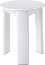 GEDY 207202 Sgabello in plastica ABS Bianco � 33x40 cm  TRIO
