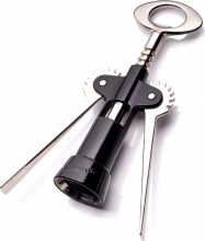 GHIDINI 045N Cavatappi Tavernello Sommelier Nero e Cromo