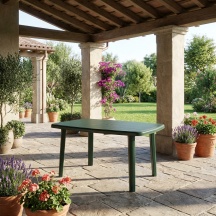 BICA 56 GREEN Tavolo da Giardino Resina 137x85 cm Verde Cayman Panter Collection