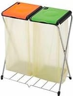 GIMI 0028505 Portarifiuti con 2 coperchi 71.5x40x82 cm Acciaioresina 154398