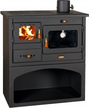 GODINO PRITY MIA Cucina a Legna con Forno 10 kW Volume 305 m3 75x45 cm Nero Parity Mia