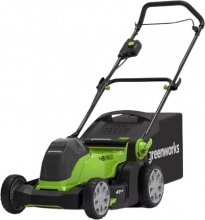 GREENWORKS GD48LM46K4 Tagliaerba a Batteria Elettrico Tosaerba 48V Sacco 55 Lt