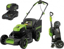 GREENWORKS KIT GD48LM46SPIIK4 48V Tagliaerba a Batteria Elettrico 48V 55 Lt Max � 46 cm GD48LM46SPIIK4