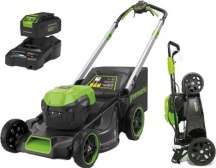 GREENWORKS KIT GD48LM51SPIIK5 48V Tagliaerba a Batteria Elettrico 48V 55 Lt Max � 51 cm GD48LM51SPIIK5