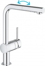 GROHE 30274000 Miscelatore Cucina Doccetta Estraibile Rubinetto Monocomando