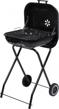 Galileo 2193240 Barbecue nero con ruote coperchio con sistema di areazione