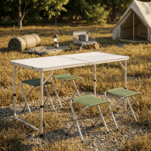 Galileo 5901411 Tavolo da Giardino Rettangolare PlasticaAlluminio 120x60x70 cm Bianco