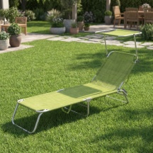 Galileo 5901744 Lettino Prendisole da Giardino Pieghevole 190x58x27 cm Verde Vieste