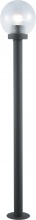 Giardini del Re 4904-1120BK9 Set 4 Lampioni per Esterno Moderno 120cm Nero  Globo