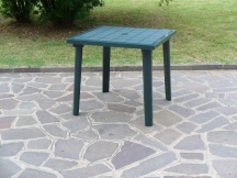 Giardini del Re 59 GREEN Tavolo da Giardino Quadrato Resina 80x80x72 cm Verde Weekend