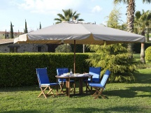 Giardini del Re ISLAND 300X400-8-48 Ombrellone da Giardino 3x4 mt LegnoPoliestere Crema - Island