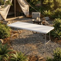 Giardini del Re TAVOLO HDPE 183X76X74 Tavolo da Giardino Pieghevole 183x76x74 cm Bianco