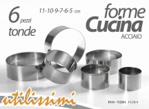 Gicos 712531 Coppa Pasta Tondi Set 6 pezzi cm 11-10-9-7-6-5