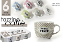 Gicos 730986 Tazzine Caffe confezione 6 pezzi senza Piattino