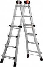 Gierre ALL040 Scala Alluminio Multiuso Peppina 5+5 Gradini Portata 150 Kg 482 cm