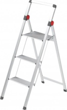 Gierre BS301 Sgabello Scala in Alluminio 3 Gradini Larghi 104h cm MINI-SLIMSTEP