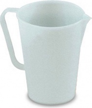 Giganplast 1800HD2 Caraffa Graduata 1 Litro in Plastica Becco versatore Bianco
