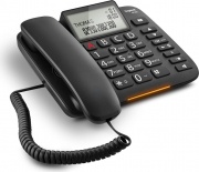 Gigaset DL380NERO Telefono Fisso Vivavoce Display Ampio LED Tasti Grandi Nero DL380