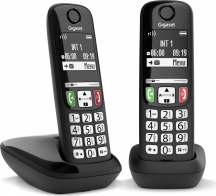 Gigaset L36852-H2816-K131 Telefono Cordless Duo 100 memorie Display LCD DECT Nero E270 DUO