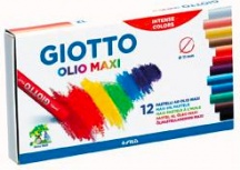Giotto 293000 Confezione 12 Pastelli Ad Olio Colori assortiti.