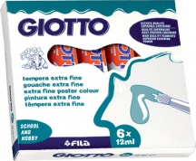 Giotto 352007 Colore a Tempera 12 ml Tubo Rosso