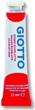 Giotto 355008 Confezione 6 Tubi Tempera 21 ml Rosso Scarla