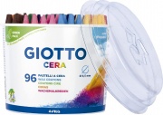 Giotto 523600 Set Pastelli a Cera 96 Pezzi � 8.5 mm Multicolore