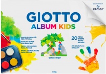 Giotto 580400 Confezione 5 Album Kids 30 Fogli Carta Bianca a Grana Fine A4