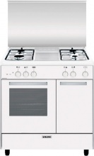 Glem Gas AR854GX Cucina a Gas 5 Fuochi Forno gas Grill LxP 80x50cm Bianco  Alpha