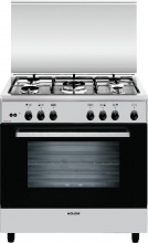Glem Gas A855GI Cucina a Gas 5 Fuochi Forno a Gas Grill 80x50 cm Inox