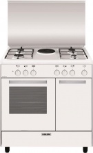Glem Gas AR856EX Cucina a Gas 4 Fuochi Forno Elettrico Grill 80x50 cm Bianco