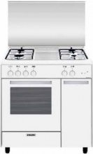 Glem Gas AS854GX Cucina a Gas 4 Fuochi Forno a Gas Grill 80x50 cm Scaldavivande