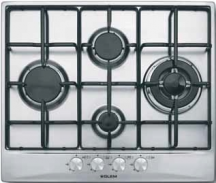 Glem Gas GT645IX Piano cottura 4 Fuochi incasso a gas Tripla Corona 60 cm Inox