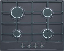 Glem Gas GT64AN Piano Cottura 4 Fuochi a Gas Larghezza 60 cm colore Antracite