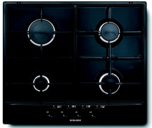 Glem Gas GT64BK Piano cottura 4 fuochi a Gas 60 cm Incasso Nero