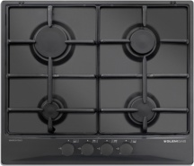Glem Gas GT64NC Piano Cottura 4 Fuochi da Incasso a Gas Larghezza 59 cm Nero