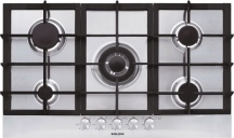 Glem Gas GT955HIXCF Piano Cottura 5 Fuochi a Gas 86 cm Piano Acciaio Inox GT955HIX Fenice