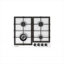 Glem Gas GTP64THWH Piano Cottura 4 Fuochi a Gas 59 cm Bianco Opaco  Professional