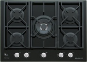 Glem Gas GV755XBK Piano Cottura 5 Fuochi a Gas 70 cm Nero